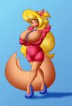 anthro big_breasts breasts cleavage clothed clothing female huge_breasts solo chaossabre hanna-barbera swat_kats callie_briggs domestic_cat felid feline felis mammal hi_res