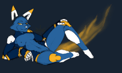5_fingers anthro bedroom_eyes blue_body breasts female fingers genitals grey_background half-closed_eyes hand_on_knee hand_on_leg looking_at_viewer lounging lying machine mascot narrowed_eyes nude on_side pose seductive simple_background smile smirk solo vulva yellow_eyes yellow_sclera frostwyrm102 e621 esix android domestic_cat felid feline felis mammal robot robot_anthro