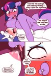 2:3 absurd_res ahegao anthro anthrofied big_breasts blue_eyes blush bodily_fluids breasts cervical_penetration comic english_text equid equine eye_roll eyelashes eyeshadow female female_penetrated friendship_is_magic from_front_position genital_fluids gynomorph gynomorph/female gynomorph_penetrating gynomorph_penetrating_female hair hasbro hi_res horn huge_breasts internal intersex intersex/female intersex_penetrating intersex_penetrating_female looking_pleasured lying makeup mammal missionary_position my_little_pony mythological_creature mythological_equine mythology nipples on_back open_mouth penetration precum profanity purple_body purple_eyes purple_hair purple_skin purple_tail rarity_(mlp) sex spunkubus tail text tongue tongue_out twilight_sparkle_(mlp) unicorn vaginal vaginal_penetration white_body