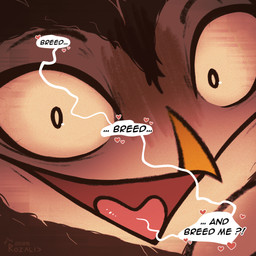 ambiguous_gender anthro beak breed close-up crazy_eyes crazy_smile dialogue dirty_talk excited excited_expression femboy flirting flirting_with_viewer glitch insane inviting_to_sex inviting_viewer looking_at_viewer male open_mouth rape_face seducing_viewer smile solo speech_bubble stare talking_to_viewer text white_body wide_eyed wide_mouth wide_smile rozalid urowlensis avian bird owl strix_(genus) true_owl ural_owl 1:1 colored english_text hi_res