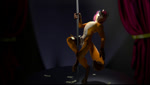 anthro dancing male pole pole_dancing pole_grinding solo stripper kemonokun canid canine fox mammal 3d_(artwork) 3d_animation animated digital_media_(artwork) no_sound short_playtime webm