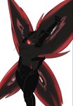 4_arms anthro black_body black_chitin black_fur chest_fur fangs fur insect_wings lepidopteran_wings male multi_arm multi_limb red_eyes red_wings solo stretching teeth wings ashton_sanchez eugene_(my_boyfriend_the_mothman) arthropod insect lagomorph lepidopteran leporid mammal moth hi_res