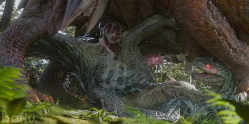 2_penises anal anal_penetration animal_genitalia animal_penis blue_body blue_scales bodily_fluids claws cum cum_everywhere cum_in_ass cum_inside cum_on_belly cum_on_body cum_on_chest cum_on_face cum_on_leg cum_on_penis cum_on_self cum_on_tail day duo erection excessive_cum excessive_genital_fluids faceless_character faceless_feral faceless_male fangs feral feral_on_feral feral_penetrated feral_penetrating feral_penetrating_feral fern foot_on_belly forest genital_fluids genital_slit genitals grass hemipenes knot knotted_penis lying male male/male male_feral male_penetrated male_penetrating male_penetrating_male messy multi_genitalia multi_penis multicolored_body on_back on_grass on_ground open_mouth outside penetration penile penile_penetration penis penis_in_ass plant pupils red_body red_eyes red_scales scales sex slit_pupils tail teeth toe_claws tongue tree barlu capcom monster_hunter mythology dragon elder_dragon fanged_wyvern mythological_creature mythological_scalie scalie teostra tobi-kadachi 2026 2:1 3d_(artwork) absurd_res blender_(artwork) digital_media_(artwork) hi_res