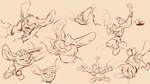 anthro belly_rub blep collar collar_only disembodied_hand duo eyes_closed female fur lying nude open_mouth petting smile teeth tongue tongue_out whiskers animancer luck_(animancer) dipodid jerboa mammal rodent 16:9 2024 absurd_res hi_res monochrome sketch widescreen