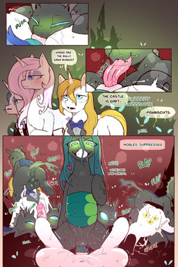 anal anus balls black_body blonde_hair butt collaborative collaborative_fellatio collaborative_oral collaborative_sex deep_rimming dialogue eyelashes fellatio female female/female female_rimming_male feral forced front_view fur genitals glk group hair horn larger_female male male/male male_penetrated male_penetrating oral penetration penile pupils quadruped rape rimming sex size_difference smaller_male smile speech_bubble tail text thick_thighs three-quarter_view vulva white_body cold-blooded-twilight friendship_is_magic hasbro my_little_pony mythology drone_(mlp) fancypants_(mlp) fleur_de_lis_(mlp) prince_blueblood_(mlp) queen_chrysalis_(mlp) royal_guard_(mlp) changeling equid equine horse mammal mythological_creature mythological_equine pony unicorn 2025 2:3 comic english_text hi_res