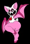 2d_artwork anthro bat digital_media_(artwork) drosgrassy_06 fangs female fur happy hi_res mammal mob_entertainment nightmare_critters official_art on_model pink_body pink_fur poppy_playtime rabie_baby_(poppy_playtime) smile smiling_critters solo teeth thick_thighs vasdocor_09 watermark white_body white_fur wings