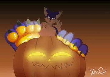 4_toes anthro blush blush_lines claws feet foot_fetish foot_focus foot_play hair holidays jack-o'-lantern male nails pawpads paws seductive simple_background smelly smelly_feet teasing toes tongue tongue_out wiggle wrinkled_feet wrinkles anthony444333 halloween canid canine fox mammal 2d_animation absurd_res animated digital_media_(artwork) frame_by_frame hi_res loop no_sound short_playtime webm