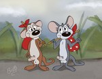 anthro balls bindle duo erection genitals humanoid_genitalia humanoid_penis male nude penis bizymouse looney_tunes warner_brothers bertie_(looney_tunes) hubie_(looney_tunes) mammal mouse murid murine rodent