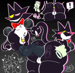 anal anal_penetration anthro anus backsack balls big_butt black_body black_fur blush butt butt_slap clothing duo faceless_character faceless_male fur genitals glans gloves handwear heterochromia male male/male multicolored_anus multicolored_glans penetration penile penile_penetration penis penis_in_ass sex shortstack shortstack_male slap slightly_chubby tail tail_mouth two_tone_anus two_tone_glans unusual_anatomy unusual_tail pa_pat deltarune undertale_(series) cat_mike_(deltarune) mike_(deltarune) darkner felid feline mammal 2025 digital_media_(artwork) hi_res