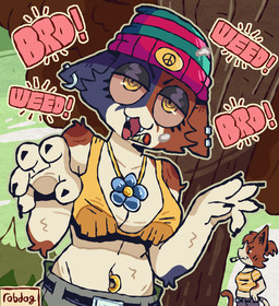 :3 anthro beanie black_body black_ears black_fur bloodshot_eyes bottomwear bra breasts brown_body brown_ears brown_fur brown_tail cheek_tuft cleavage clothed clothing dipstick_tail drugs ear_piercing eyebrows eyelashes facial_tuft fangs female fur hat headgear headwear long_tail marijuana markings multicolored_body multicolored_fur narrowed_eyes navel navel_piercing open_mouth open_smile pants pattern_clothing pattern_shirt pattern_topwear peace_symbol piercing pupils red_tongue shirt smile striped_clothing striped_shirt striped_topwear stripes tail tail_markings teeth teeth_showing text tongue topwear tuft two_tone_tail underwear white_body white_fur white_tail yellow_eyes robdogdraws epic_games fortnite cate_meowdy meow_skulls domestic_cat felid feline felis mammal 2d_animation animated artist_name english_text watermark cousins_(lore)
