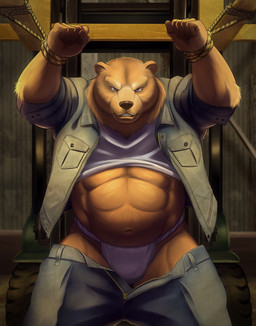 abs angry anthro arm_up bdsm bear bondage bound brown_body brown_eyes brown_fur bulge chubby clenched_teeth clothed clothing front fundoshi fur grizzly_bear hands_up inside kemono kneeling looking_at_viewer male mammal musclegut muscles navel open_pants overweight pants pants_down partially_clothed rope shirt shirt_lift solo teeth the_wind underwear undressing unzipped wheel wood zipper
Rating: Questionable
Score: 19
User: BlackBoltEX
Date: April 22, 2013 abs angry anthro arm_up bdsm bear bondage bound brown_body brown_eyes brown_fur bulge chubby clenched_teeth clothed clothing front fundoshi fur grizzly_bear hands_up inside kemono kneeling looking_at_viewer male mammal musclegut muscles navel open_pants overweight pants pants_down partially_clothed rope shirt shirt_lift solo teeth the_wind underwear undressing unzipped wheel wood zipper
Rating: Questionable
Score: 19
User: BlackBoltEX
Date: April 22, 2013