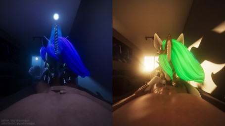 5_fingers bestiality biped blue_body blue_hair butt crown duo erection feathered_wings feathers fellatio female female_on_human female_on_top female_penetrated feral feral_on_top feral_penetrated fingers first_person_view genitals hair headgear horn human_on_bottom human_on_feral human_penetrating human_penetrating_female human_penetrating_feral inside interspecies lying male male/female male_on_bottom male_on_feral male_penetrating male_penetrating_female male_pov multicolored_hair navel nude on_back on_bottom on_top oral oral_penetration penetration penile penile_penetration penis regalia sex split_screen tail text wings angrydraconequus blender_eevee blender_eevee_next friendship_is_magic hasbro my_little_pony mythology princess_celestia_(mlp) princess_luna_(mlp) equid equine human mammal mythological_creature mythological_equine winged_unicorn 16:9 3d_(artwork) 3d_animation animated blender_(artwork) digital_media_(artwork) hi_res huge_filesize no_sound short_playtime widescreen