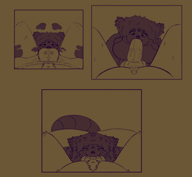 anthro belly blueberry_inflation bodily_fluids bra breasts bulge clothing deep_throat duo erection fellatio female first_person_view inflation legwear male male/female male_pov musk oral oral_penetration panties penetration penile piercing sex slightly_chubby stockings sweat text underwear wide_hips p1nkywho comic