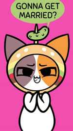 ambiguous_gender big_tail biped black_eyes black_sclera claw_fingers claws feral fluffy fluffy_tail food food_costume fur group horn humor mottled nail_file paws pickle_(food) piebald pink_background pupils red_pupils semi-anthro simple_background smile speech_bubble tail text trio white_body white_fur kyrakupetsky chikn_nuggit mythology cheezborger_(chikn_nuggit) fwench_fwy_(chikn_nuggit) iscream_(chikn_nuggit) calico_cat domestic_cat dragon felid feline felis lagomorph leporid mammal mythological_creature mythological_scalie rabbit scalie 2022 9:16 animated digital_media_(artwork) english_text hi_res short_playtime sound voice_acted webm female_(lore) nonbinary_(lore)