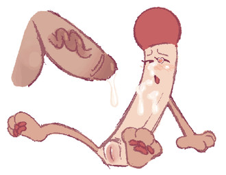 bodily_fluids cum cum_on_face duo female genital_fluids genitals humanoid_genitalia humanoid_penis male male/female pawpads paws penis clockstops3am conditional_dnp battle_for_dream_island object_shows match_(bfdi) animate_inanimate human mammal hi_res