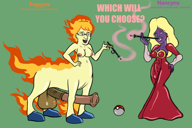 5_fingers after_transformation animal_genitalia animal_penis anthro bedroom_eyes big_nose blonde_hair blue_hooves breasts brown_lips bulge cigarette_holder cigarette_holder_in_mouth cleavage clothed clothing dress duo equine_genitalia equine_penis erect_nipples erection erection_under_clothing eyewear fingers fire flaming_hair flaming_tail genitals glasses green_background hair hand_on_hip herm hooves human_to_anthro human_to_humanoid intersex latex latex_clothing latex_dress lips narrowed_eyes navel nipples open_mouth orange_text penis pink_lips pink_nipples pink_text pokeball pseudo_hair purple_body purple_skin purple_text red_clothing red_dress seductive simple_background smoking species_transformation standard_pokeball tail text transformation yellow_body yellow_skin sooperstuff european_mythology greek_mythology king_of_the_hill mythology nintendo pokemon nancy_gribble peggy_hill centaur equid equid_taur generation_1_pokemon humanoid humanoid_taur jynx mammal mammal_taur pokemon_(species) pokemon_humanoid pokemon_taur ponyta taur 2019 3:2 crossover digital_drawing_(artwork) digital_media_(artwork) english_text