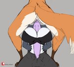 animated anthro autotitfuck autotitfuck_under_clothes badger big_breasts big_penis breast_play breast_squish breasts canid canine clothed clothing cuff_(restraint) duo female fox fyixen genitals gynomorph gynomorph/female handcuffed handcuffs huge_penis hyper hyper_genitalia hyper_penis intersex intersex/female kneeling llydian_(fyixen) mammal masturbation metal_cuffs mustelid musteline penetration penile penile_masturbation penis restrained restraints shallow_penetration short_playtime squish vaginal vaginal_penetration