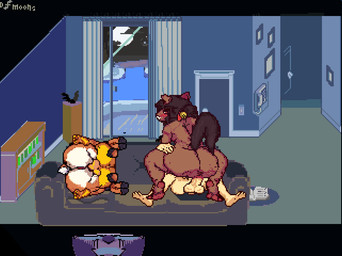 aged_up alternate_universe anthro anthro_penetrated balls big_balls big_butt butt butt_grab competitive_sex cowgirl_position female female_on_human female_penetrated from_front_position furniture genitals group hand_on_butt human_on_anthro human_penetrating human_penetrating_anthro human_penetrating_female interspecies male male/female male_penetrating male_penetrating_female on_bottom on_top penetration penile penile_penetration penis_in_vagina sex sofa sofa_sex vaginal vaginal_penetration dmoons deltarune undertale_(series) undertale_yellow clover_(undertale_yellow) kanako_ketsukane kris_dreemurr noelle_holiday canid canine deer fox human humanoid mammal new_world_deer reindeer animated digital_media_(artwork) pixel_(artwork) pixel_animation