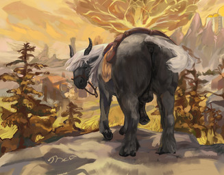 animal_genitalia animal_penis anus backsack balls butt equine_anus equine_genitalia equine_penis erection feral genitals looking_at_viewer male penis puffy_anus quadruped solo tail theotormon elden_ring fromsoftware torrent_(elden_ring) equid equine horse mammal hi_res