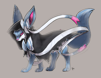 3_fingers 3_toes ambiguous_gender blue_body blue_fur clothed clothing digitigrade feet feral fingers fur hoodie looking_at_viewer pink_eyes ribbons solo toes topwear white_body spacesmilodon nintendo pokemon eeveelution generation_6_pokemon pokemon_(species) sylveon 2015 absurd_res hi_res