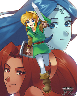 5_fingers belt biped boots clothed clothing eyebrows female fingers footwear green_clothing green_hat green_headwear hair hat headgear headwear holding_melee_weapon holding_object holding_sword holding_weapon humanoid_pointy_ears male melee_weapon not_furry open_mouth open_smile pointy_ears shield shoes smile sword weapon orlek cc-by-nc-nd creative_commons nintendo the_legend_of_zelda link humanoid hylian 4:5 absurd_res hi_res
