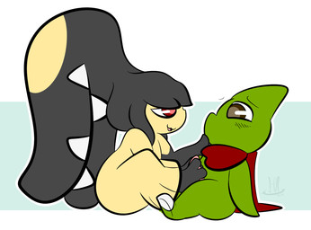 2_toes anthro balls duo erection feet foot_fetish foot_play footjob genitals male male/male penile penis sex simple_background smile toes thefablednekos nintendo pokemon cress_the_mawile jay_(thefablednekos) generation_2_pokemon generation_3_pokemon larvitar mawile pokemon_(species) 2016 dated digital_media_(artwork) hi_res