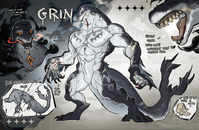 abs anthro arm_fin chest_tattoo claws darkness digitigrade evil_grin featureless_crotch fin finger_claws frown fur glowing glowing_eyes glowing_markings grey_body grey_fur long_tail male markings mouth_scar multicolored_body multicolored_fur multiple_poses muscular muscular_anthro muscular_male nude nude_anthro nude_male open_mouth orange_eyes pecs pose red_claws sharp_teeth smile solo spots spotted_markings standing tail tail_fin tattoo teeth toe_claws two_tone_body two_tone_fur whiskers white_body white_fur kaldrhati fan_character aquatic leopard_seal mammal pinniped seal headshot_portrait hi_res model_sheet multiple_scenes portrait story story_in_description