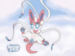 animal_genitalia animal_pussy anus canine_genitalia canine_pussy cloud female feral genitals looking_at_viewer lying nipples on_back presenting pussy sky solo spreading scuzzyfox nintendo pokemon eeveelution generation_6_pokemon pokemon_(species) sylveon 2018 4:3 absurd_res hi_res shaded