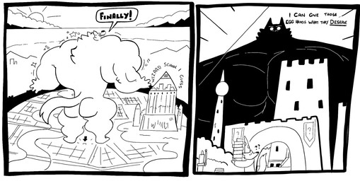 anthro big_muscles building dialogue duo huge_muscles hyper hyper_muscles macro male muscular nude sun text tower mercurialentropy canid canine mammal 2025 comic english_text hi_res monochrome
