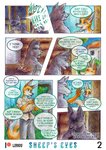 2020 anthro canid canine canis clothing comic dialogue duo english_text fox fur hi_res lirkov male mammal red_fox text traditional_media_(artwork) true_fox wolf