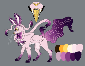 ambiguous_feral ambiguous_gender cosmic_tail digitigrade feet feral fur hindpaw paws pink_body pink_fur purple_body purple_fur quadruped solo anonymous_artist nintendo pokemon andromeda_(ven) eeveelution generation_6_pokemon pokemon_(species) sylveon absurd_res hi_res model_sheet male_(lore)