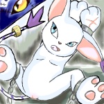 anthro black_nose blue_eyes duo ear_tuft female fur genitals imminent_rape male male/female open_mouth pussy scar spread_legs spreading tuft white_body white_fur yellow_eyes unknown_artist bandai_namco digimon bat demidevimon digimon_(species) felid gatomon mammal 1:1