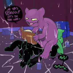 anthro balls black_body black_fur bodily_fluids book candle clothing cum cum_everywhere cum_on_arm cum_on_balls cum_on_chest cum_on_ground cum_on_leg cum_on_penis cum_on_wall dialogue duo erection facesitting fur genital_fluids genitals hat hat_only headgear headgear_only headwear headwear_only holding_object lying male male/male messy mostly_nude nude on_back open_mouth penis reading reading_book sitting sitting_on_another speech_bubble summoning text argon_vile deltarune reincarnation_(game) undertale_(series) ralsei vile_(reincarnation) bovid caprine darkner demon goat humanoid imp mammal 1:1 absurd_res digital_media_(artwork) english_text hi_res