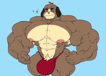 anthro big_muscles big_pecs bulge clothed clothing eyes_closed huge_muscles male muscular muscular_male nipples pecs smile solo sparkles sparkling_character underwear underwear_only remert animal_crossing nintendo digby_(animal_crossing) canid canine canis domestic_dog mammal 2021 absurd_res hi_res