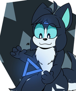 4_fingers anthro biped black_eyes black_nose blue_sclera chest_tuft closed_smile female fingers fur hair looking_at_object mouth_closed paws pupils smile solo standing tail tuft white_pupils luanctoons shira_(luanctoons) mammal 2024 absurd_res digital_media_(artwork) hi_res