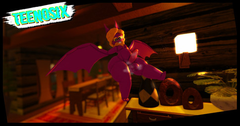 balls detailed_background erection flying genitals gynomorph horn intersex looking_at_viewer male penis purple_body purple_horn purple_wings solo steam thick_thighs wings purpbatboi teenosix roblox axel_lamour_(purpbatboi) bat mammal 3d_(artwork) archived_source digital_media_(artwork) hi_res