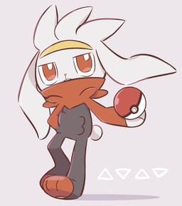 3_toes ambiguous_gender anthro feet half-closed_eyes hand_in_pocket holding_object holding_pokeball narrowed_eyes pockets pokeball red_eyes serious solo tail teeth toes ycsqqwmcuwrlkir nintendo pokemon generation_8_pokemon pokemon_(species) raboot 2020 absurd_res hi_res