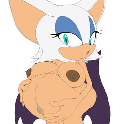 anthro areola big_areola big_breasts big_butt breasts butt erect_nipples female holding_belly looking_at_viewer membrane_(anatomy) membranous_wings navel nipples nude nude_female open_mouth outie_navel pregnant pregnant_female simple_background solo teal_eyes thick_thighs white_background wings raccoonshinobi sega sonic_the_hedgehog_(series) rouge_the_bat bat mammal 1:1 hi_res