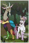 amber_sclera cloven_hooves female feral hooves horn male membrane_(anatomy) membranous_wings red_eyes tree_of_harmony wings inuhoshi-to-darkpen friendship_is_magic hasbro my_little_pony mythology discord_(mlp) harmony_(mlp) chimera draconequus equid equine mammal mythological_creature mythological_equine unicorn hi_res brother_(lore) brother_and_sister_(lore) sibling_(lore) sister_(lore) twins_(lore)