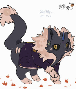 ambiguous_gender black_body black_fur black_sclera bottomless cheek_tuft clothed clothing facial_tuft feral flower fur fur_markings horn inner_ear_fluff jacket jacket_only looking_at_viewer markings multicolored_body multicolored_fur one_leg_up paws plant raised_leg simple_background solo tail tail_tuft topwear topwear_only tuft two_tone_body two_tone_fur white_body white_fur yellow_eyes lunnanathalia asian_mythology chinese_mythology east_asian_mythology fabulous_beasts fenz_(studio) mythology diting_(fabulous_beasts) canid canine canis mammal wolf absurd_res colored hi_res