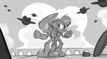 anthro armor blush boots clothing cloud duo eyelashes female fist footwear gloves handwear headgear helmet machine male shoes smile suit twincupcakes archie_comics idw_publishing sega sonic_the_hedgehog_(archie) sonic_the_hedgehog_(comics) sonic_the_hedgehog_(idw) sonic_the_hedgehog_(series) phantom_rider sally_acorn sonic_the_hedgehog chipmunk eulipotyphlan ground_squirrel hedgehog mammal robot rodent sciurid 16:9 hi_res widescreen