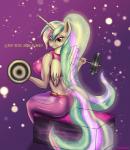 2014 anthro anthrofied breasts butt cutie_mark dialog english_text equine female friendship_is_magic hair horn horse long_hair mammal multi-colored_hair muscles muscular_female my_little_pony princess_celestia_(mlp) sitting sixpathoffriendship solo text weights winged_unicorn wings
Rating: Questionable
Score: 13
User: lemongrab
Date: February 23, 2014