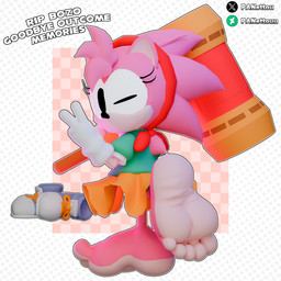 5_toes anthro barefoot countershade_feet countershading discarded_footwear feet female foot_focus gesture hand_gesture humanoid_feet looking_at_viewer looking_back on_one_leg one_eye_closed piko_piko_hammer pink_body plantigrade solo standing text toes v_sign wink winking_at_viewer panettou classic_sonic_(universe) outcome_memories sega sonic_the_hedgehog_(series) amy_rose classic_amy_rose eulipotyphlan hedgehog mammal 1:1 absurd_res hi_res
