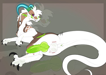 butt feral genitals knot knotted_penis male paws penis raised_tail solo tail tail_anus thick_tail xkingdobie mythology kai'ace dragon mythological_creature mythological_scalie scalie hi_res