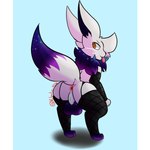 anthro anus balls blep butt fur genitals male presenting purple_balls solo tail tongue tongue_out whiskers white_body white_fur vulpeku nintendo pokemon eevee eeveelution generation_1_pokemon pokemon_(species) hi_res