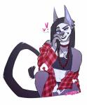 anthro breasts clothed clothing female heart_symbol jewelry looking_at_viewer necklace smile solo dominate_(artist) felid mammal 2017