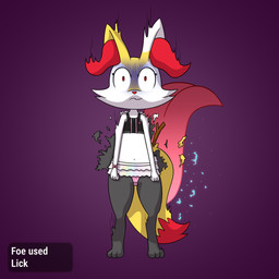 assisted_exposure attacked biped black_bra black_clothing black_underwear bow_(feature) bra clothed clothing colored_edge_bra colored_edge_underwear crotch_seam dipstick_ears dipstick_tail dress dress_removed ear_markings exploding_clothing female frilly frilly_bra frilly_clothing frilly_underwear fur game_ui heart_print_bra heart_print_panties heart_print_underwear inner_ear_fluff lick_(move) looking_at_viewer markings mismatched_underwear multicolored_ears navel object_in_tail oblivious panties pink_clothing pink_panties pink_underwear pokemon_battle pokemon_move pseudo_clothing pseudo_clothing_removed pseudo_dress pseudo_dress_removed red_eyes shaking shivering skirt_panties solo standing stick stick_in_tail tail tail_markings text torn_clothing torn_dress torn_pseudo_clothing training_bra tuft underwear underwear_only white_body white_fur wrist_bow yellow_body yellow_fur zipper_bra zipper_pull_tab zipper_underwear ponponthedreambunny nintendo pokemon scarlet_(ponponthedreambunny) braixen generation_6_pokemon pokemon_(species) 1:1 2025 absurd_res digital_drawing_(artwork) digital_media_(artwork) english_text hi_res