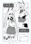 absurd_res animal_humanoid anthro canid canid_humanoid canine canine_humanoid clothing comic fox fox_humanoid furry_scale hi_res humanoid japanese_text k_dani_l mammal mammal_humanoid monochrome panel_skew school_uniform text translated uniform