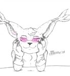 anthro claws ear_tuft elbow_on_counter female fur half-closed_eyes hand_on_face hypnosis hypnotic_eyes hypnotizing_viewer looking_at_viewer mind_control mouth_closed narrowed_eyes nude smile solo tuft marcushunter bandai_namco digimon taliah_(marcushunter) digimon_(species) domestic_cat felid feline felis gatomon mammal 2018 hi_res signature