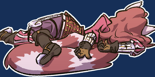 anthro armor boots clothing female footwear gloves hair handwear pirate red_hair shoes sticker sangy family_guy_death_pose kohai_s_rosethorne ailurid mammal red_panda alpha_channel meme trans_(lore)